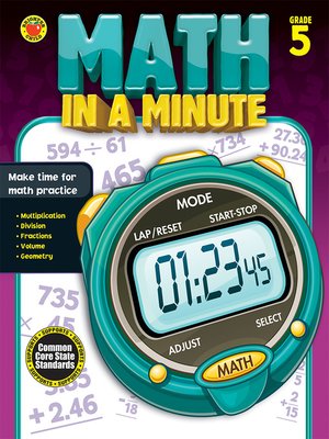 cover image of Math in a Minute, Grade 5
